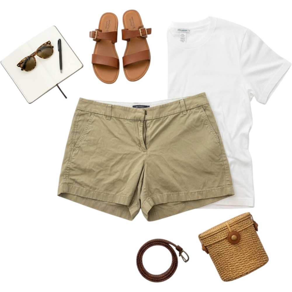 J. Crew Re-Imagined Khaki Shorts 3.5"‎ Khaki Shorts Size 8